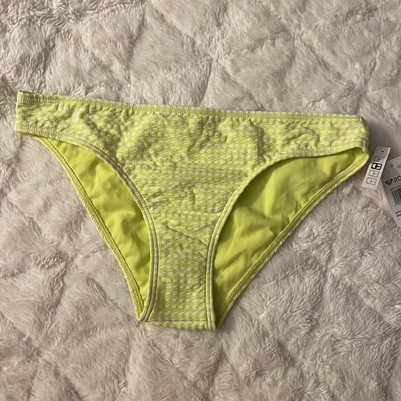 NWT 3 PIECE Roxy Gingham Bikini Set Limeade Green - Picture 8 of 15